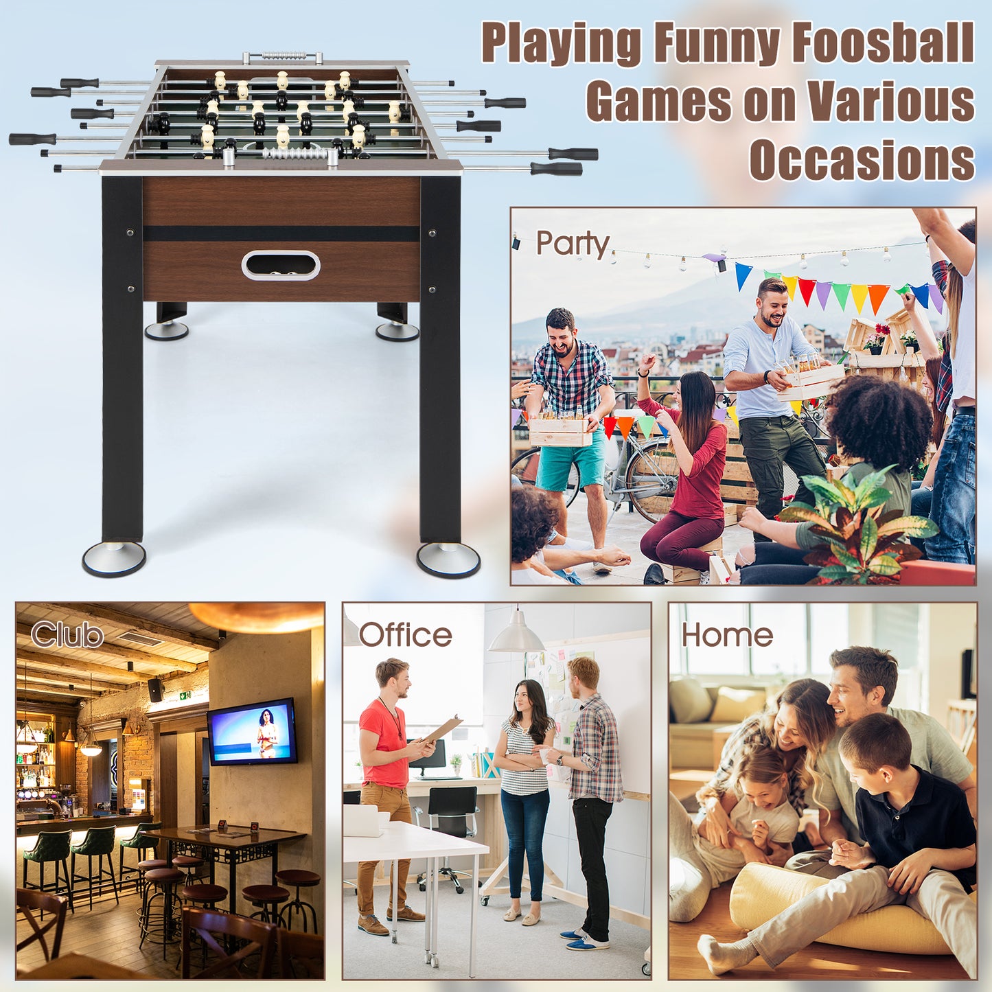 54 Inch Indoor Competition Game Soccer Table