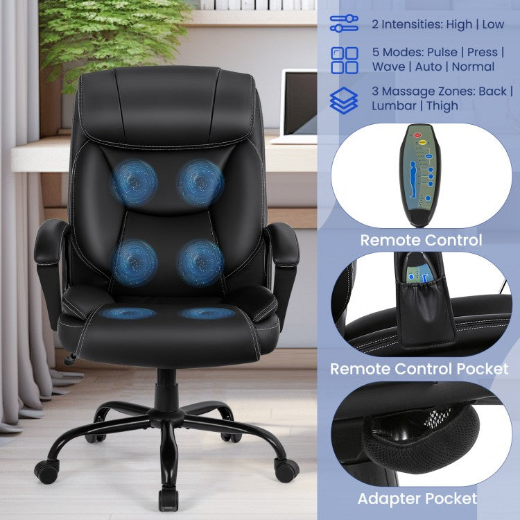 Fauteuil de bureau de massage avec 6 points de vibration