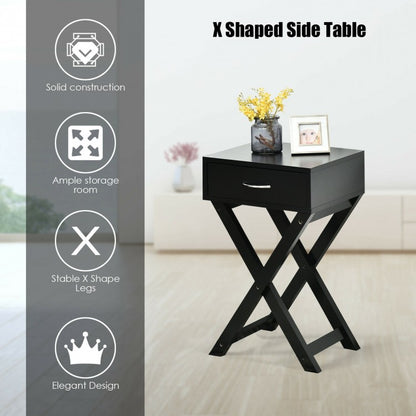 Table d'appoint d'appoint moderne en forme de X