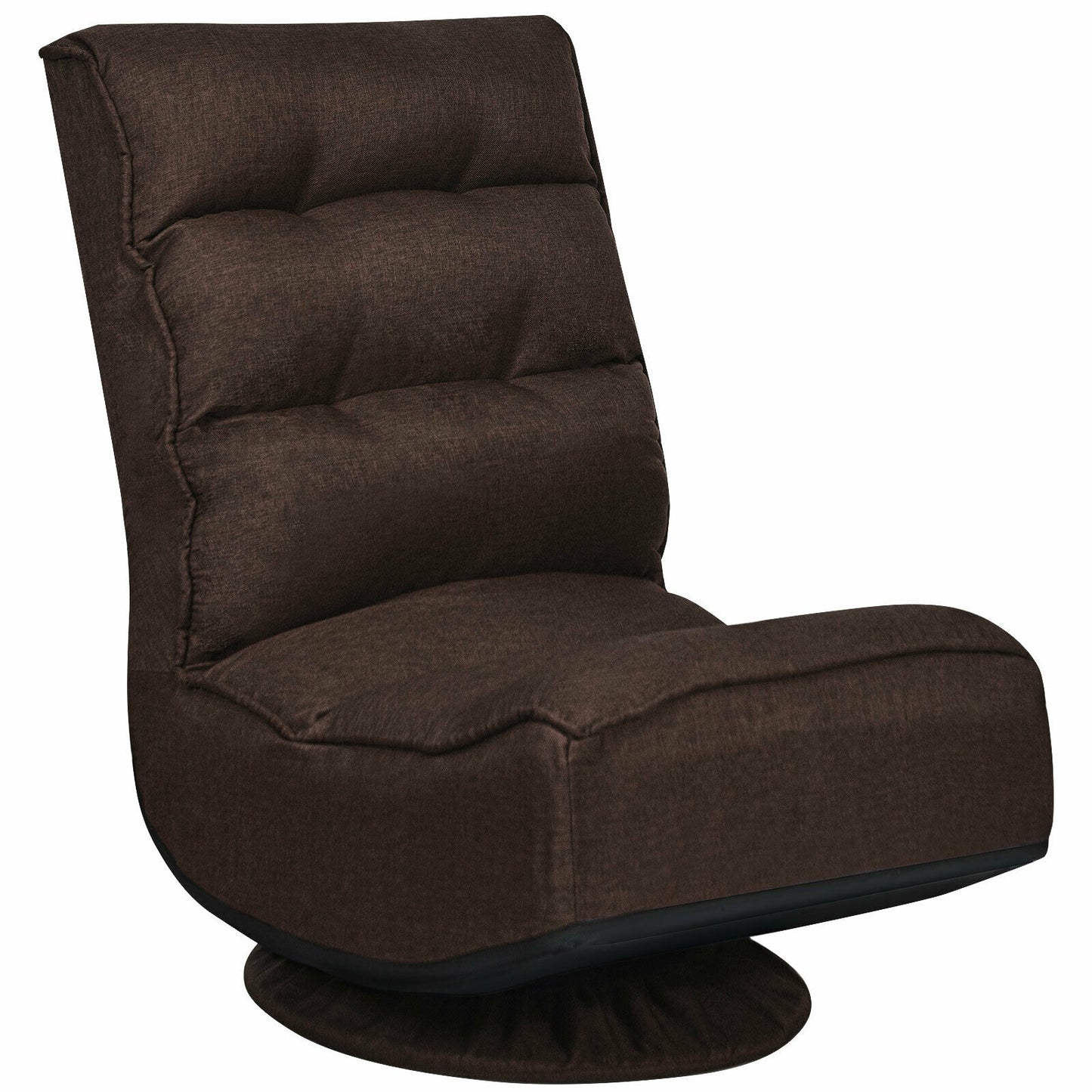 5-Position Folding Floor Gaming Chair with Tufted Back Support