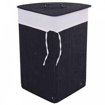 Corner Bamboo Hamper Laundry Basket