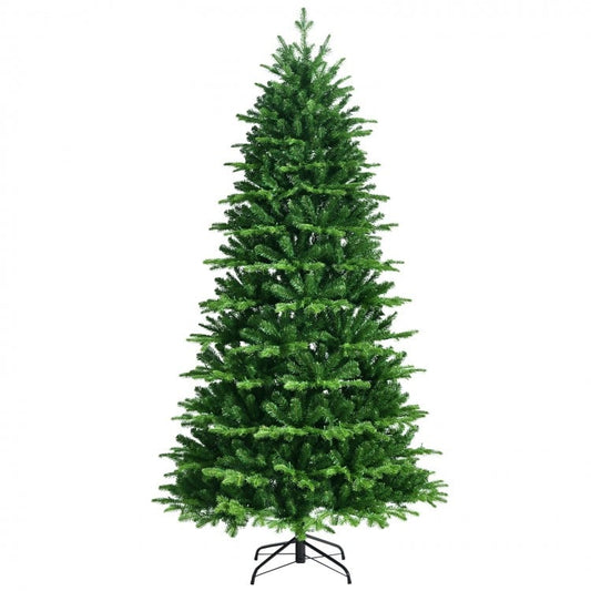 Realistic Pre-Lit Hinged Christmas Tree with Lights and Foot Switch