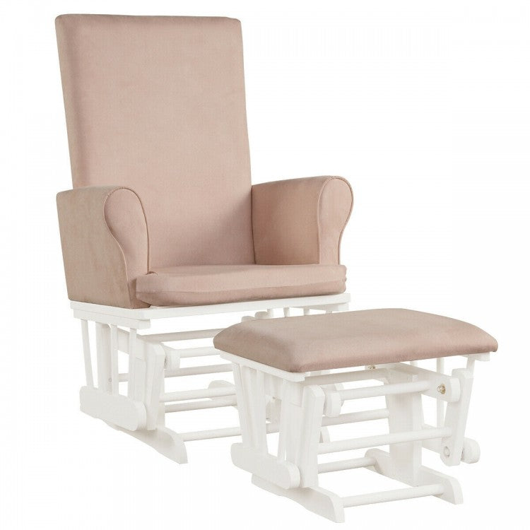 Baby Nursery Relax Rocker Rocking Chair Glider & Ottoman Set