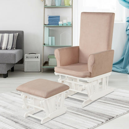 Ensemble fauteuil à bascule et repose-pieds pour chambre de bébé