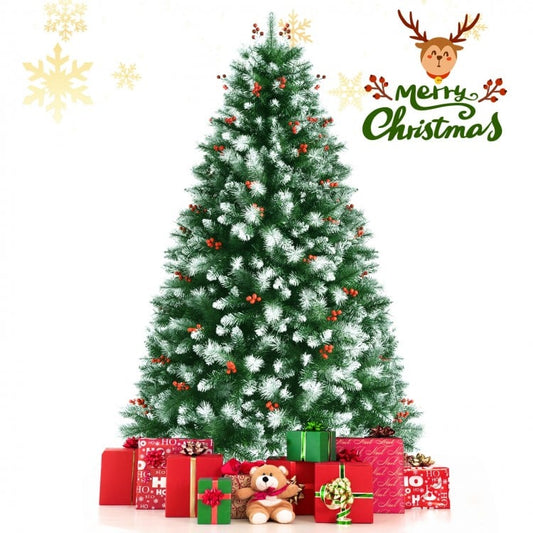 Artificial PVC Christmas Tree with Branch Tips and Metal Stand