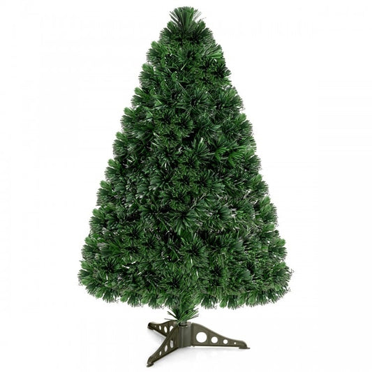 3/4/5 Feet Artificial Pre-Lit Fiber Optic PVC Christmas Tree