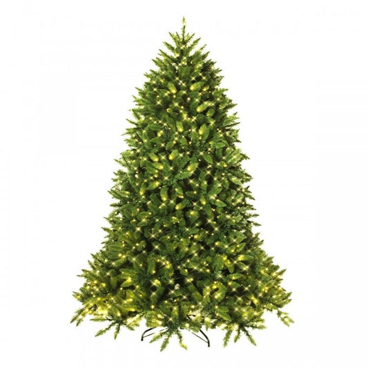 5/6 Feet Artificial Fir Christmas Tree with LED Lights and 600/1250 Branch Tips