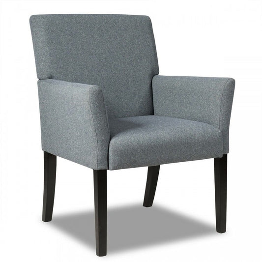 Fabric Upholstered Executive Guest Armchair with Rubber Wood Legs