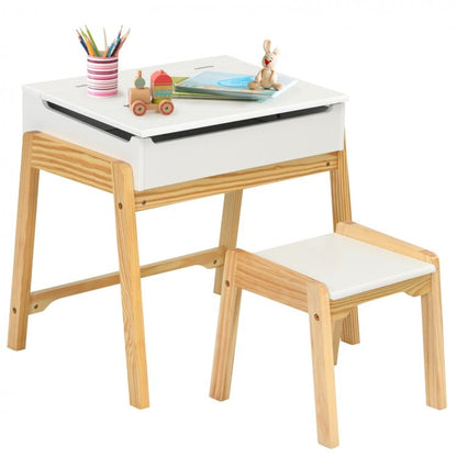 Ensemble table et chaises d'activités pour enfants avec espace de rangement pour l'enseignement à domicile