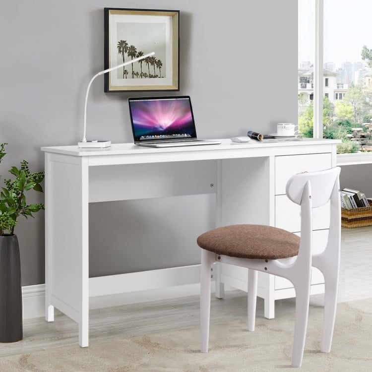 3-Drawer Home Office Study Computer Desk with Spacious Desktop