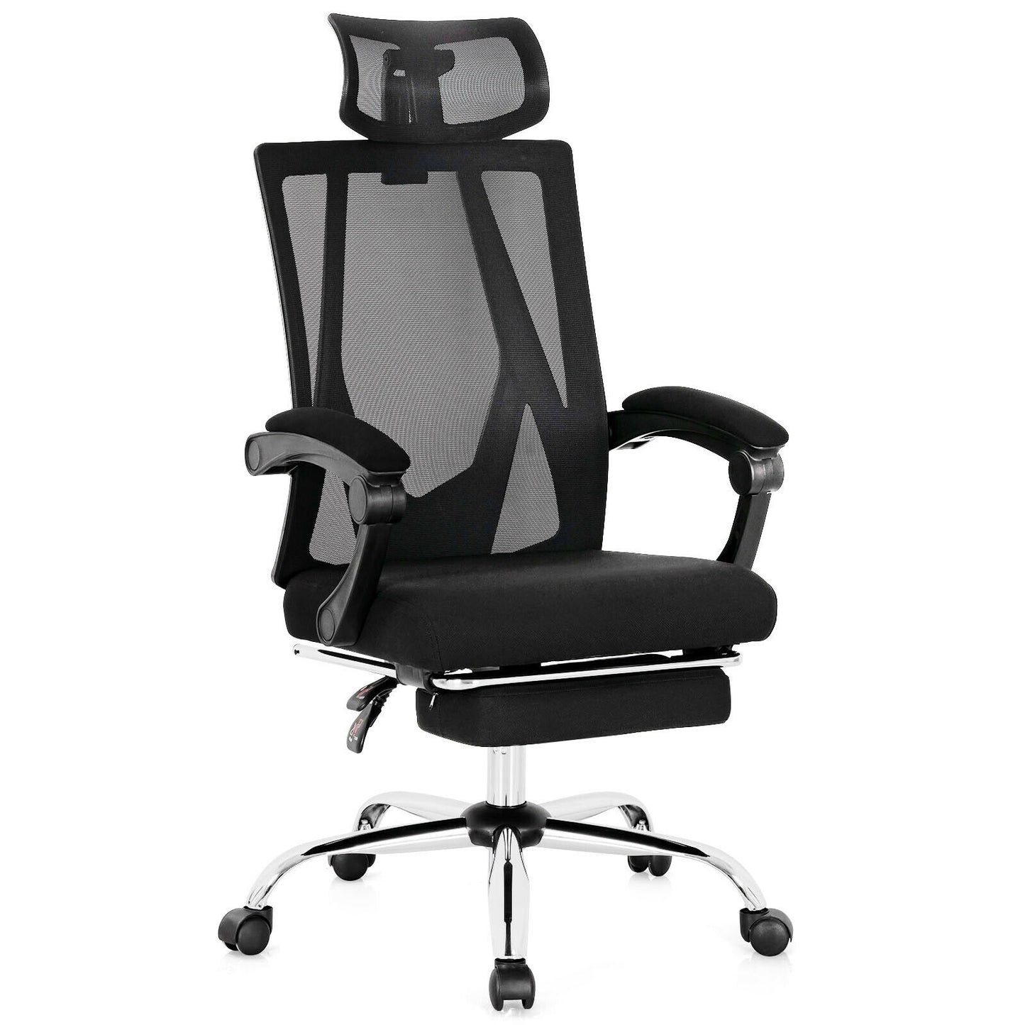 Ergonomic Recliner Mesh Office Chair with Adjustable Footrest