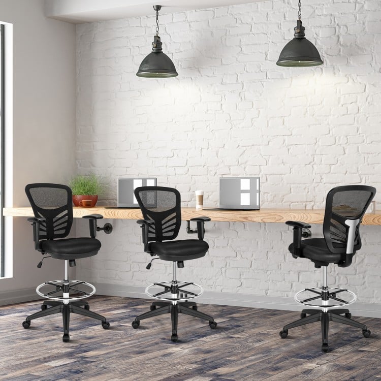 Ergonomic Mesh Office Chair with Adjustable Back Height and Armrests