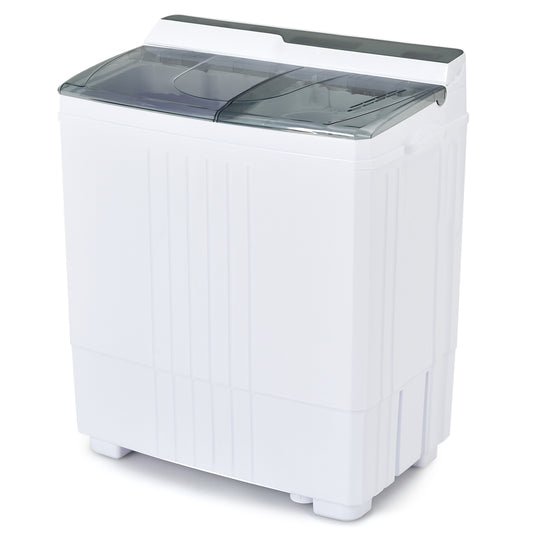 Twin Tub Portable Washing Machine with Timer Control and Drain Pump for Apartment