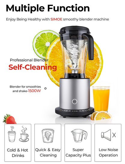 1500W Smoothie Maker High Power Blender with 10 Speeds