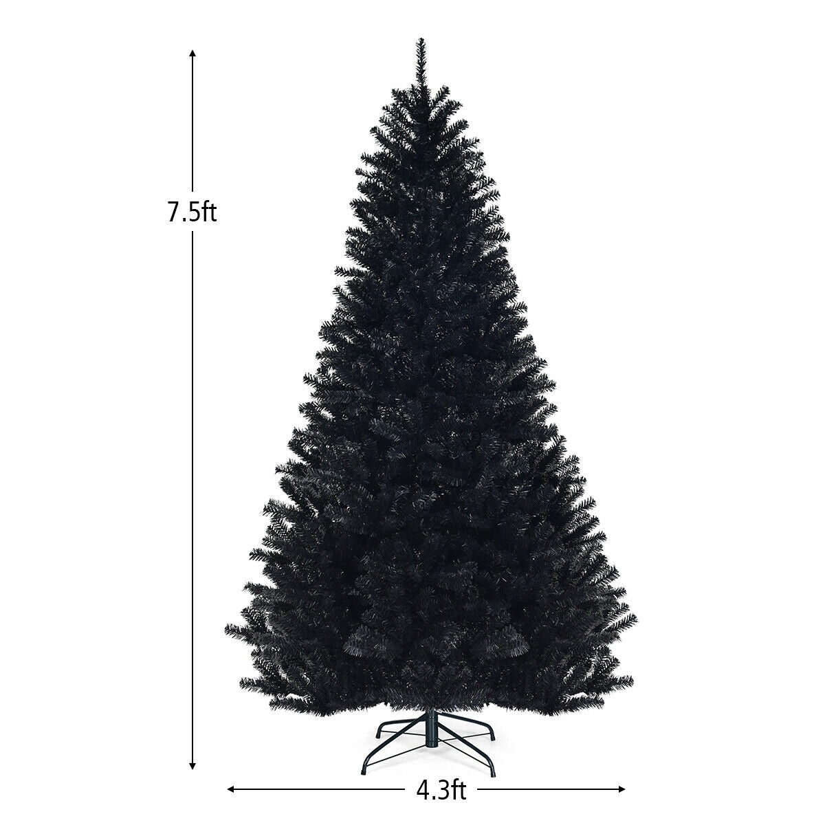 Sapin de Noël artificiel articulé de 7,5 pieds pour Halloween