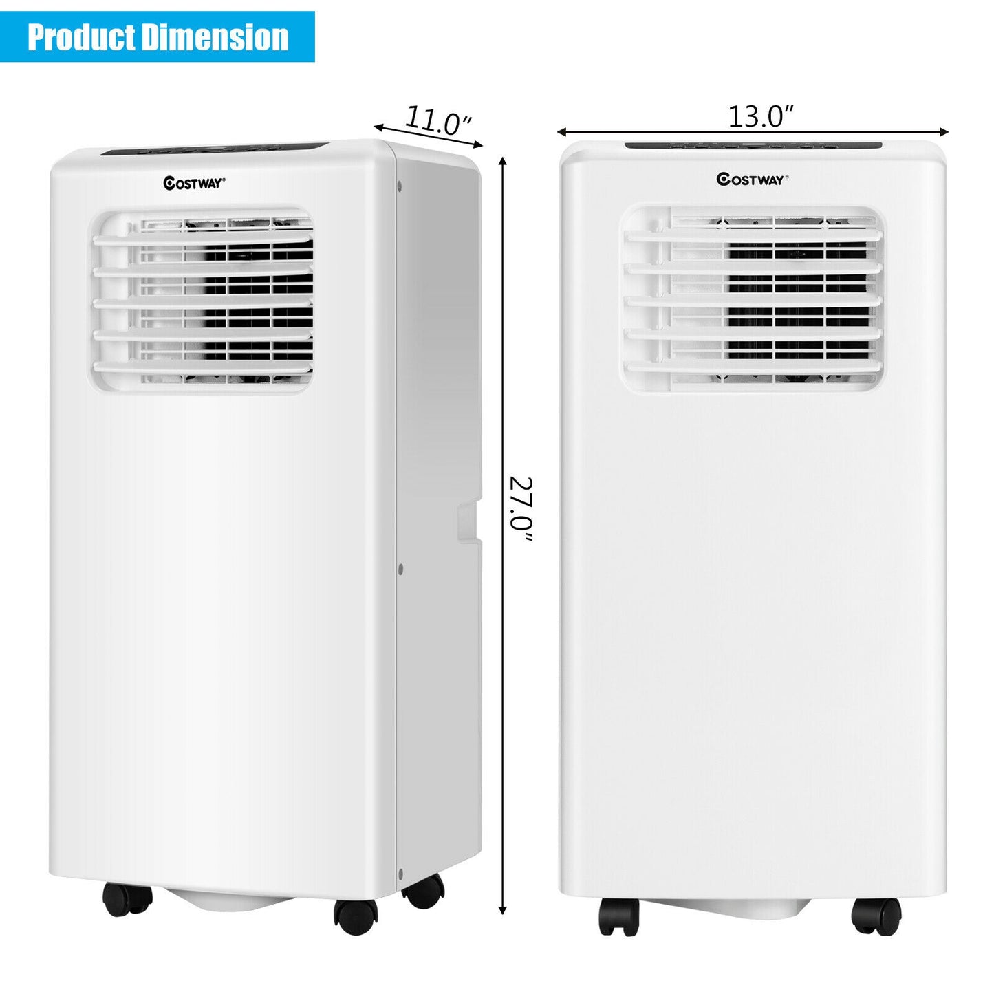 10000 BTU Portable Air Conditioner with Dehumidifier and Fan Modes