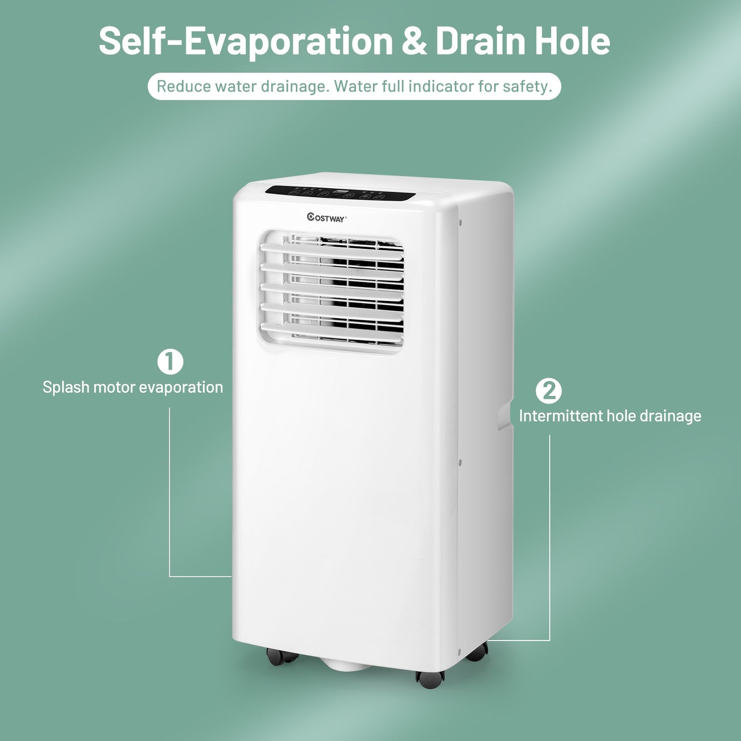 10000 BTU Portable Air Conditioner with Dehumidifier and Fan Modes