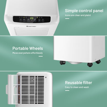 10000 BTU Portable Air Conditioner with Dehumidifier and Fan Modes