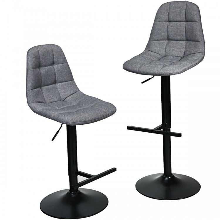 Height Adjustable Modern 360 Degrees Swivel Barstools with Footrest