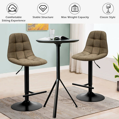 Height Adjustable Modern 360 Degrees Swivel Barstools with Footrest