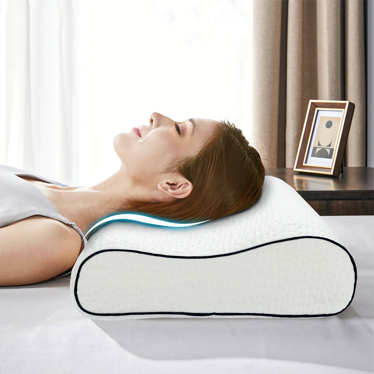 Memory Foam Sleep Pillow Orthopedic Contour Cervical Neck Support