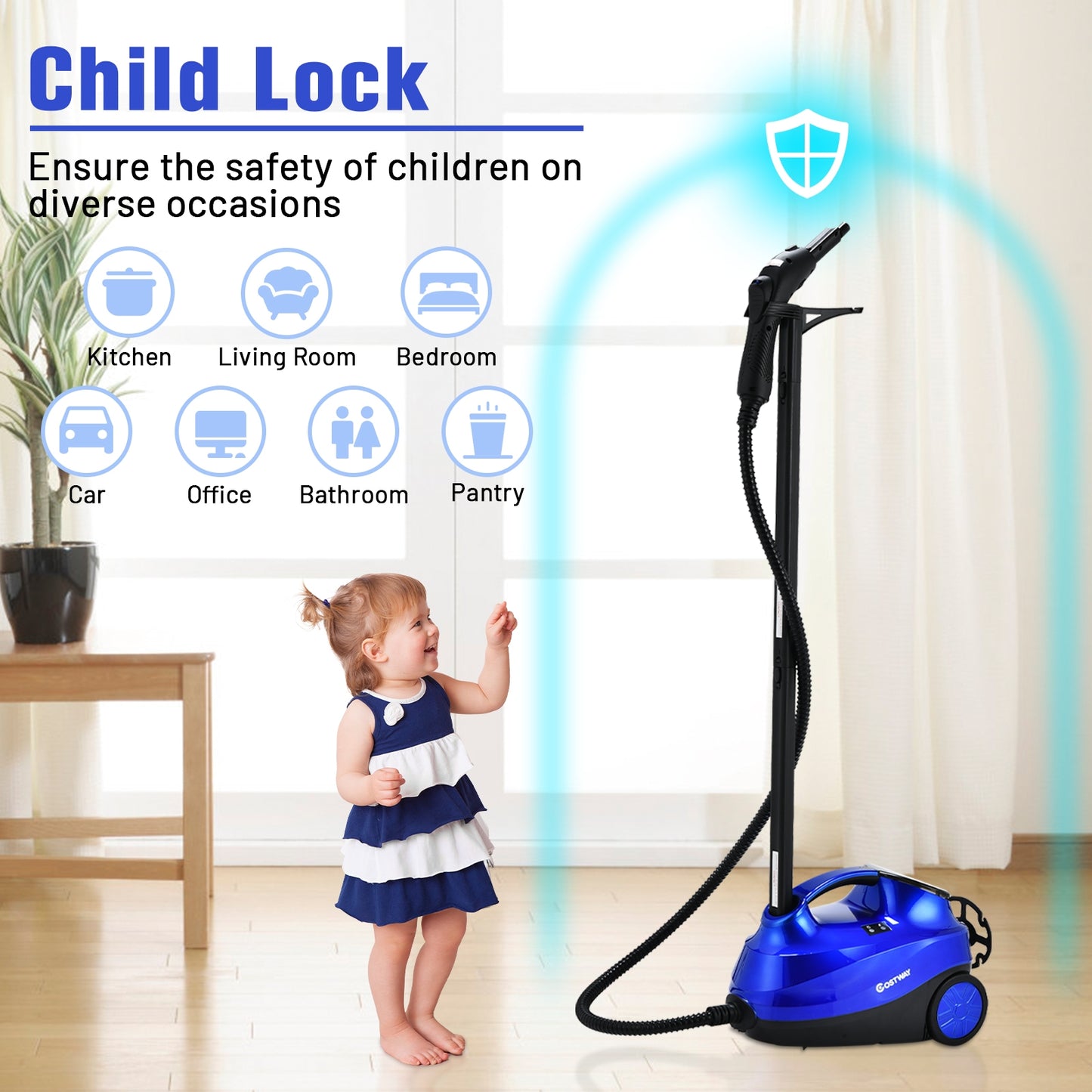 2000W Heavy Duty Multi-purpose Steam Cleaner Mop with Detachable Handheld Unit