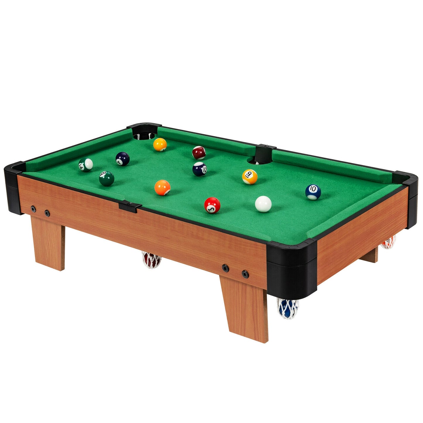 24” Mini Tabletop Pool Table Set Indoor Billiards Table with Accessories