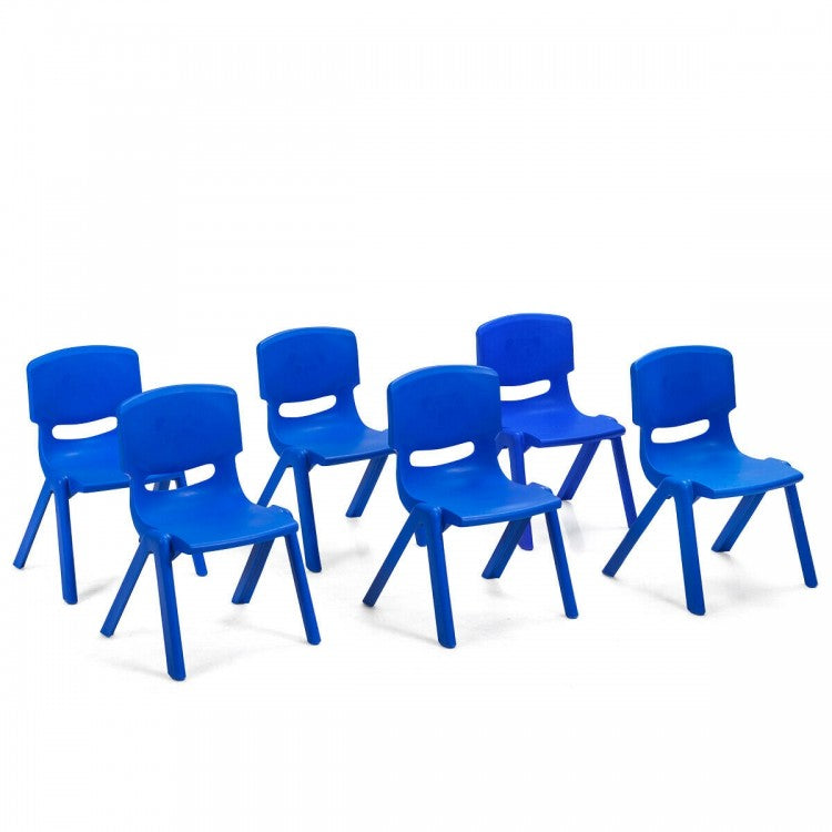 Lot de 4 chaises de classe empilables en plastique pour enfants