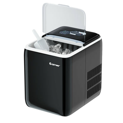 44 lbs Portable Countertop Ice Maker Machine with Scoop-Black