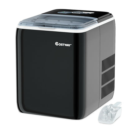 44 lbs Portable Countertop Ice Maker Machine with Scoop-Black