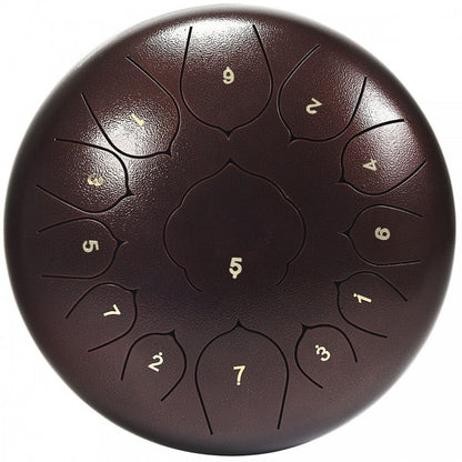 Steel Tongue Handpan Drum 13 Notes 12”