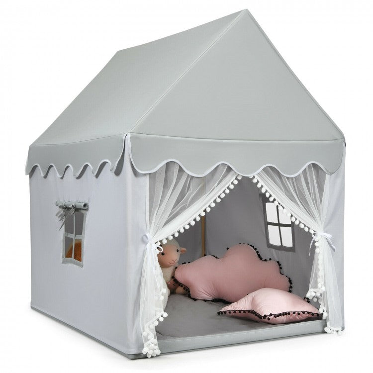 Kids Large Play Castle Fairy Tent with Mat