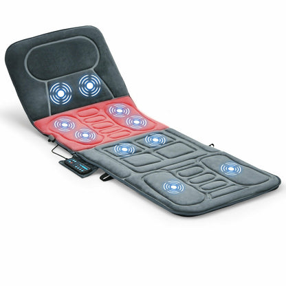 Foldable Massage Mat with Heat and 10 Vibration Motors