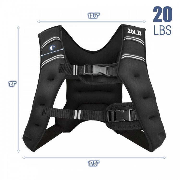 Training Weight Vest Workout Equipment with Adjustable Buckles and Mesh Bag