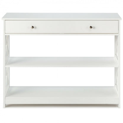 3-Tier Console Table with Drawers for Living Room Entryway