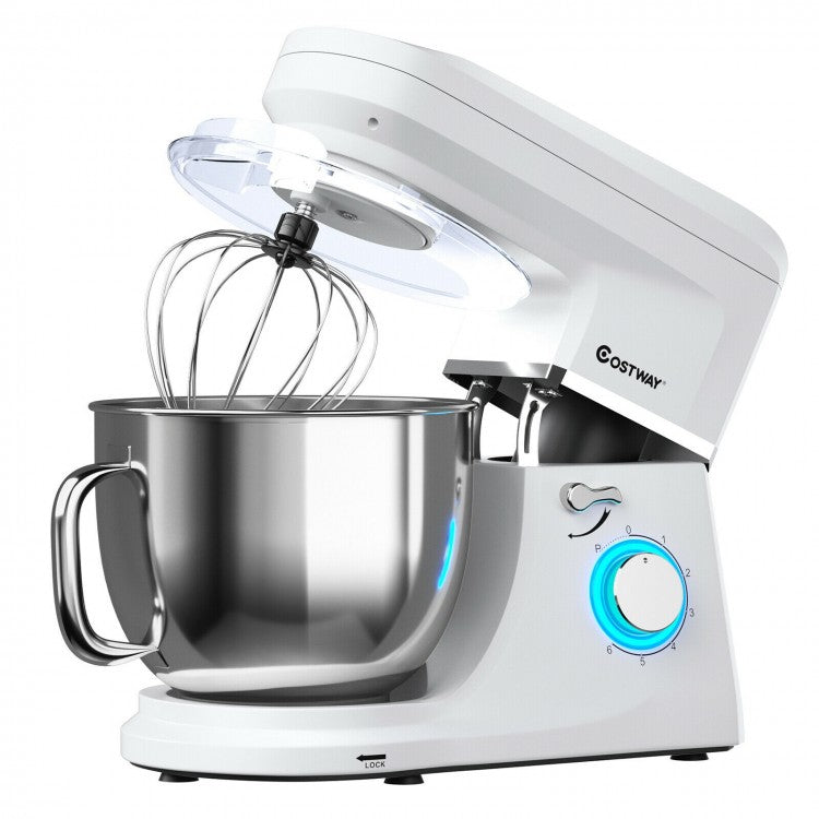 7.5 QT Tilt-Head Stand Mixer 6 Speed 660W with Dough Hook Beater