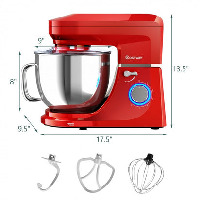 7.5 QT Tilt-Head Stand Mixer 6 Speed 660W with Dough Hook Beater