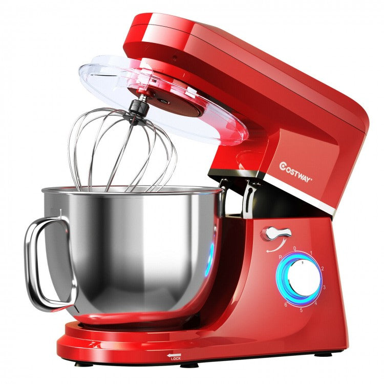 7.5 QT Tilt-Head Stand Mixer 6 Speed 660W with Dough Hook Beater