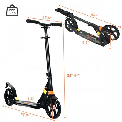 Folding Aluminium Adjustable Kick Scooter with Shoulder Strap