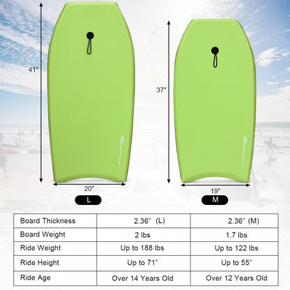 Super Surfing  Lightweight Bodyboard with Leash