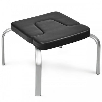 Banc de yoga en fer avec coussinets en PVC pour salle de sport familiale - Noir