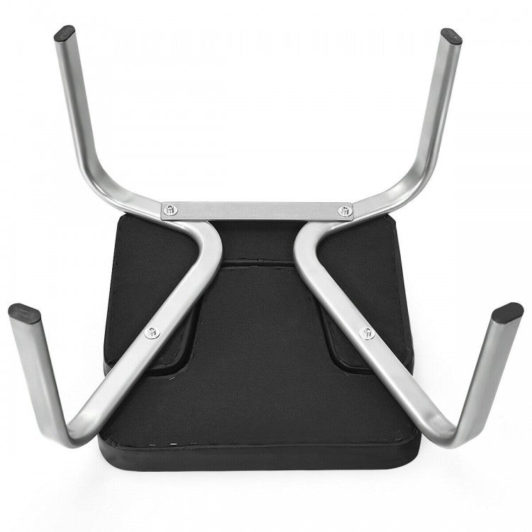 Banc de yoga en fer avec coussinets en PVC pour salle de sport familiale - Noir