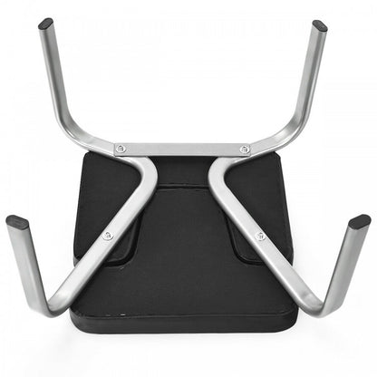 Banc de yoga en fer avec coussinets en PVC pour salle de sport familiale - Noir