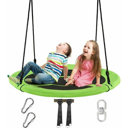 40 Inch 770 lbs Flying Saucer Tree Swing Kids Gift with 2 Tree Hanging Straps