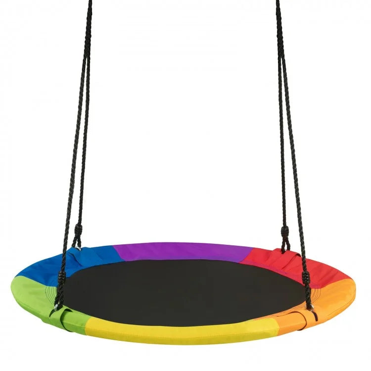 Balançoire d'arbre soucoupe volante de 40 pouces 770 lb, cadeau pour enfants avec 2 sangles de suspension d'arbre