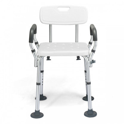 Shower Chair Spa Bathtub with Removable Armrests and Back