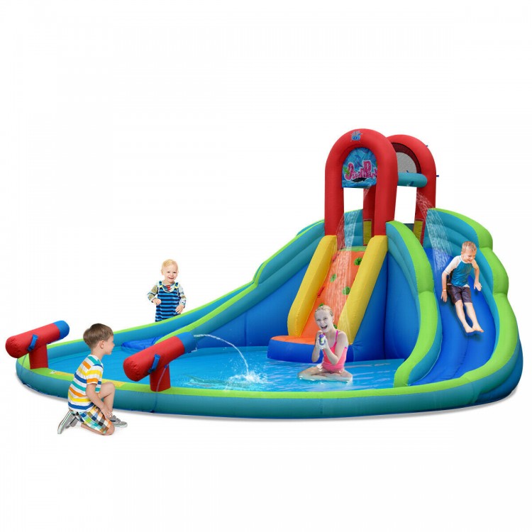 Kids Inflatable Water Slide Bounce House with Carrying Bag Without Blower