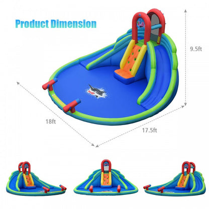 Toboggan aquatique gonflable pour enfants avec sac de transport et souffleur