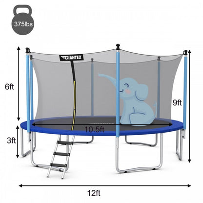 Trampoline combiné de 12 pieds avec échelle à ressorts