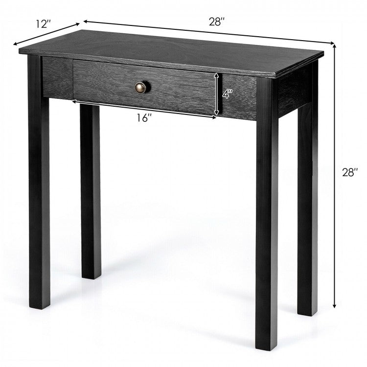 Table console de petit espace avec tiroir pour salon, salle de bain, couloir